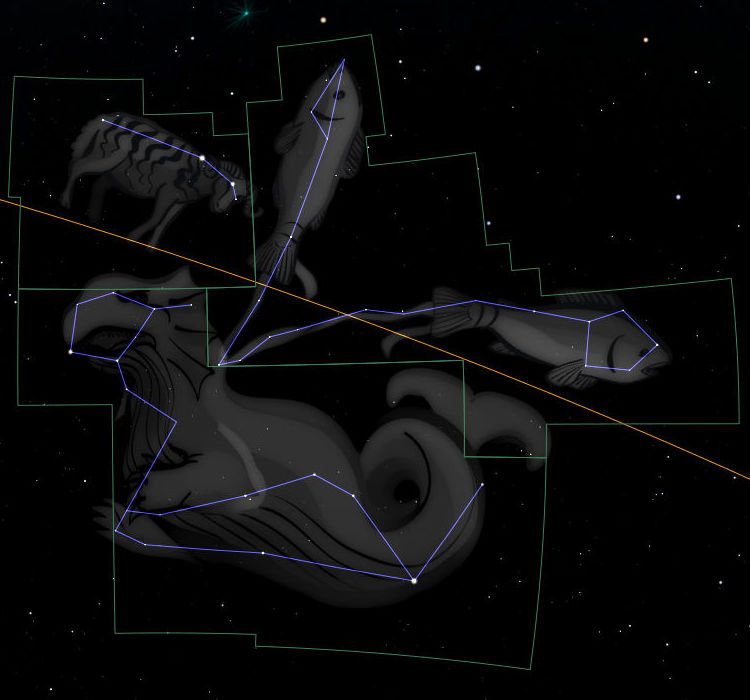 Digital artwork representing constellations in the Mazzaroth, depicting an archer and a scorpion intricately composed of stars and outlined with geometric shapes against a backdrop of deep space studded with distant stars.