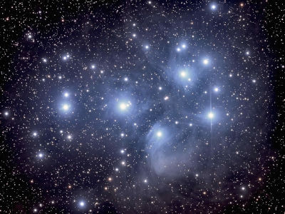 A vast array of stars and a nebula spread across the night sky, illustrating the vastness of the cosmos and a particular grouping within the Mazzaroth.