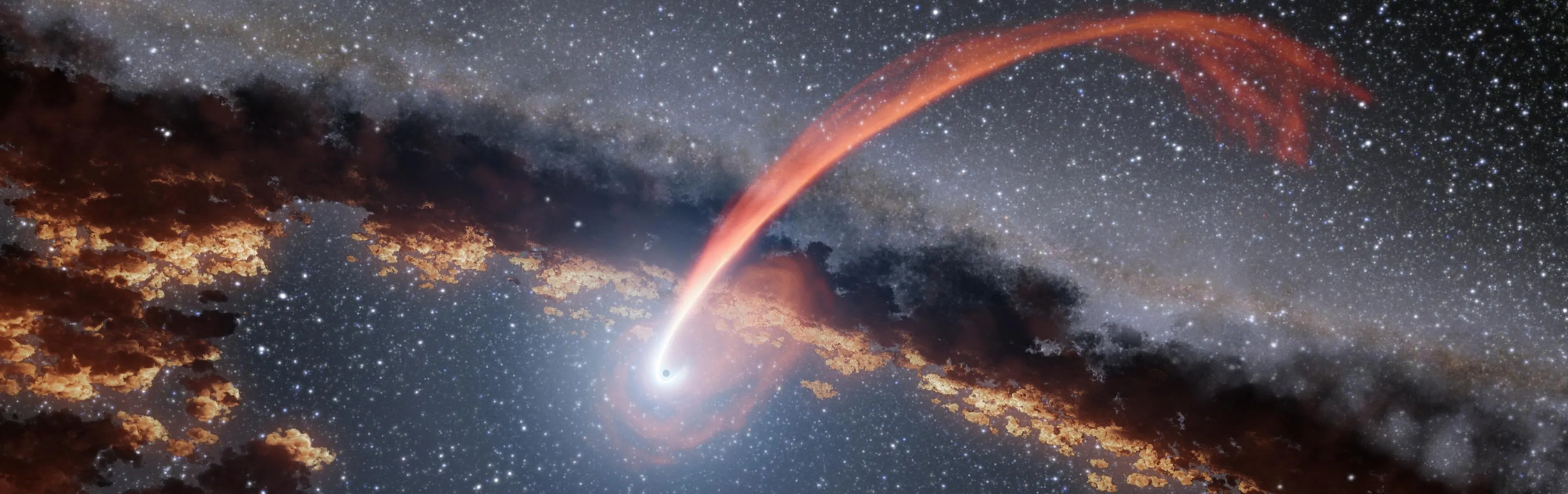 A celestial scene depicting a bright comet with a glowing nucleus and a fiery tail, moving dynamically across a star-laden sky filled with gas clouds and cosmic dust. This astral phenomenon is set against the vast backdrop of the universe, reflecting a part of the Mazzaroth’s grand array.